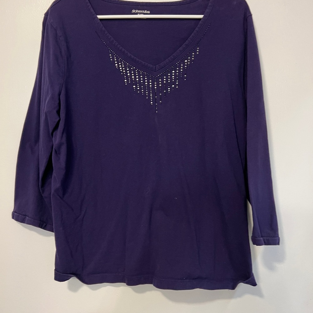 St. John's Bay Purple Women's Top